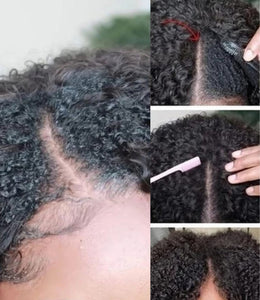 4c/4b Afro Kinky Wigs| 13x4 Lace| U Part Wig|